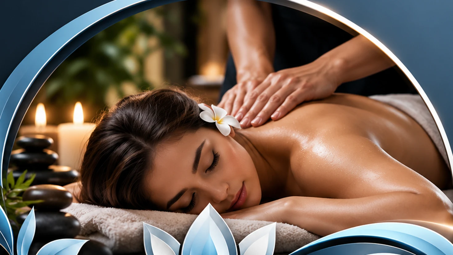 Candlelit spa and peaceful massage atmosphere